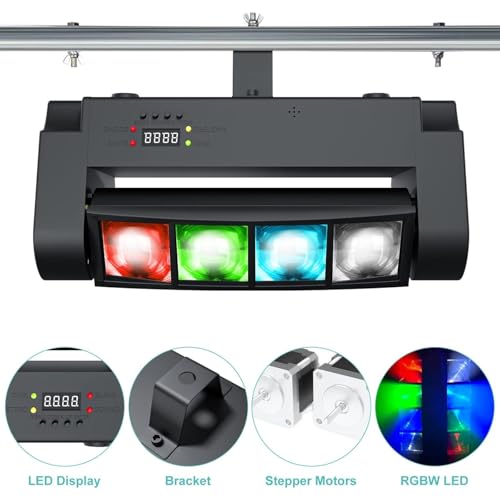 Image of Disco Lights DJ Lights Stage Lights Mini Spider Moving Heads Dance Light LED RGBW DMX512 Sound Activated High Energy Light for Party Club Bars Home