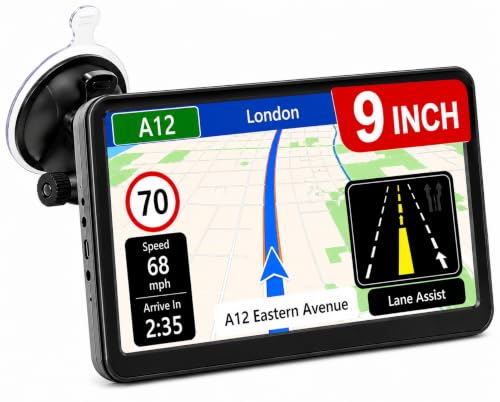 9 Inch Truck Sat Nav for HGV & Lorry Drivers UK & Europe 2026 Maps Custom Truck Routing Speed Camera Alerts Free Lifetime Updates Offline GPS Navigation