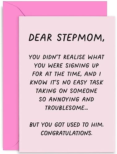 Old English Co. Funny Birthday Card for Stepmom - Humorous Mother's Day ...