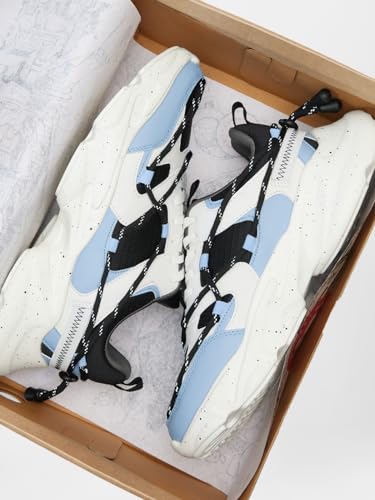 Image of The Souled Store Swift Blue Men and Boys Lace Up High Top Sneakers