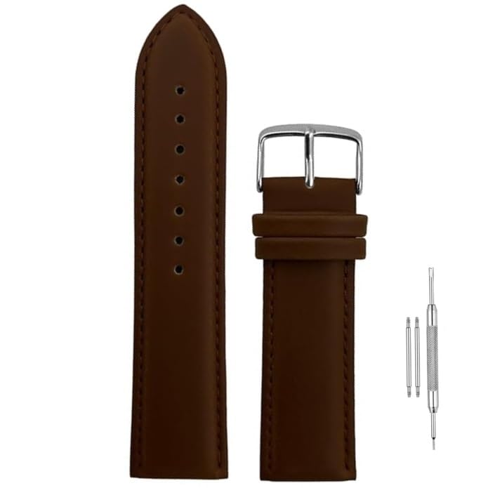 Image of Lineon NAGATA Full Padded Leather Watch Strap For Branded Watches Premium and Soft Strap For Titan, sonata, timex, casio and for all other brand