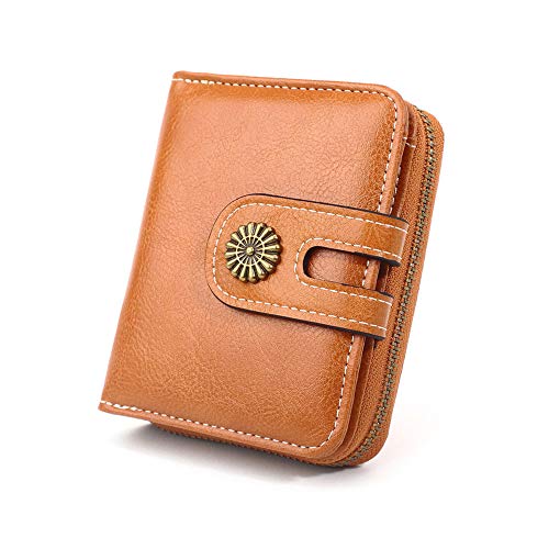 Holdshe Mens Wallet RFID Genuine Leather Bifold Wallets For Men, ID Window 16 Card Holders Gift Box