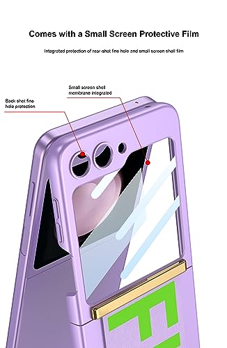 Image of BOUNCEBACK Case Cover with Strap & Back Glass for Samsung Galaxy Z Flip5 / Galaxy Flip 5 Case Cover - (Matte Black | Poly Carbonate | Leather)