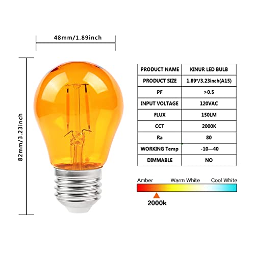 KINUR-Amber-Light-BulbsA15-2-watt-2000K-Warm-Light-Bulbs-15-watt-Light-Bulbs-Equivalent-E26-Base-for-Bedtime-Healthy-Sleep-and-Baby-Nursery-Light-4-Pack KINUR Amber Light BulbsA15 2 watt 2000K Warm Light Bulbs 15 watt Light Bulbs Equivalent E26 Base for Bedtime Healthy Sleep and Baby Nursery Light 4 Pack