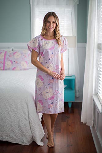 Gownies - Designer Hospital Patient Gown, 100% Cotton, Hospital Stay (Small/Medium, Anais) - Thumbnail 3