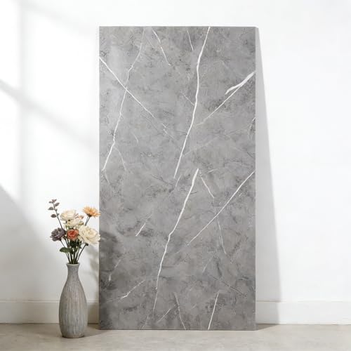 10 azulejos adhesivos adhesivos de 60 x 30 cm, adhesivos para azulejos, cocina, resistentes al agua, para pared posterior de cocina, baño, salón, azulejos de pared (gris)