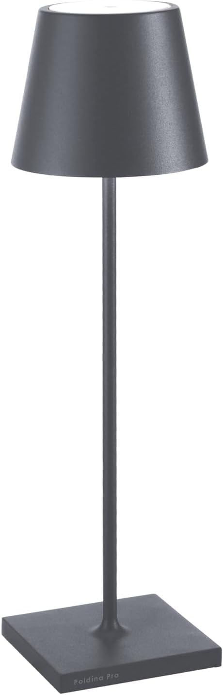 Zafferano, Poldina Pro Lamp, Rechargeable Cordless Table Lamp with Touch Controls, Suitable for Interior and Outdoor Dimmer