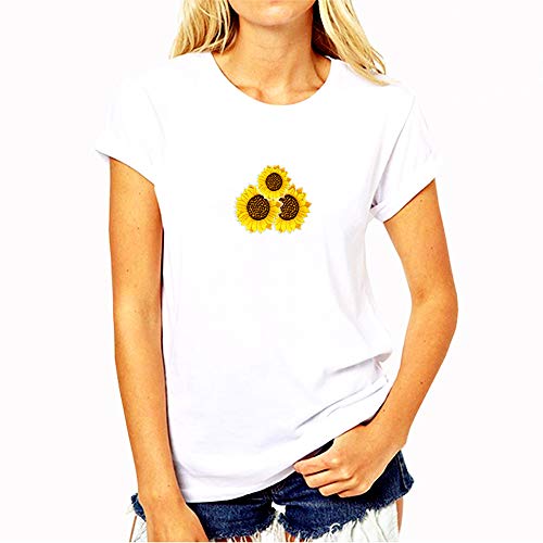 JKJF Sunflower Embroidery Patches Iron On Patch Sew On Applique Badge for Clothes Backpack Shoes Jacket Jeans Hat Dress DIY Crafts - 10 Pcs