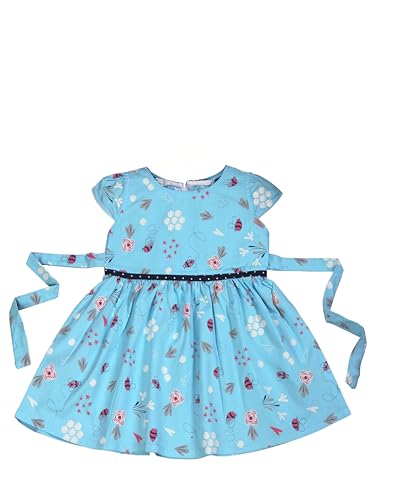 Image of Girls Pure Cotton Soft Frock with Astar, Printed Multicolor for Girl Child