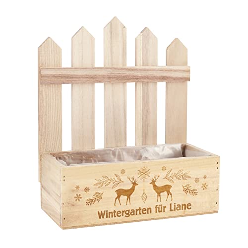 Herz & Heim® Weihnachts-Geschenk Pflanzkiste mit Personalisierung als...