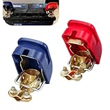 DACIRTY Battery Terminal Connector, Flame Retardant PC Shell Positive and Negative Power Switch Quick Coupling Terminals, Repair Replacement Parts, Suitable for Most Cars (Red & Blue)