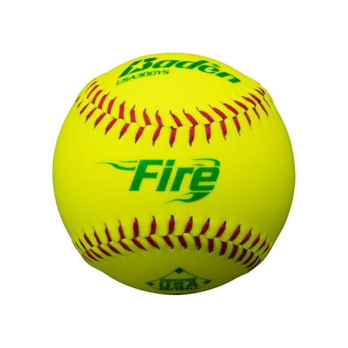 Baden ASA Fire Synthetic Cover Slowpitch Softball 12" (One Dozen)