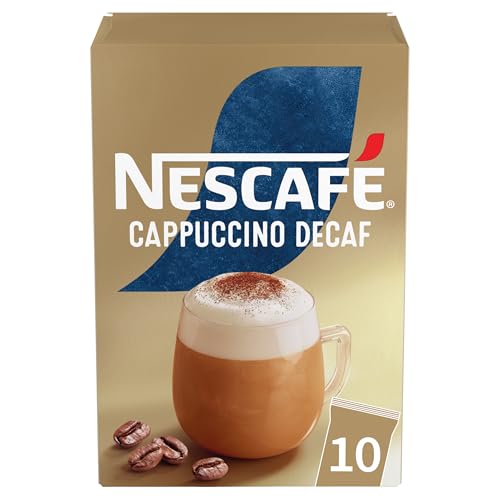 NESCAFÉ Cappuccino Decaf Solubile Decaffeinato, 10 Bustine 125g