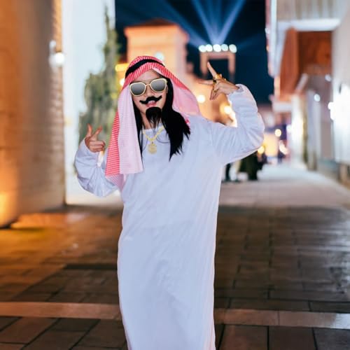 Déguisement arabe cheik avec turban et accessoires pour cosplay - 3