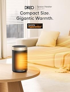 DREO Space Heater for Indoor Use, 1500W PTC Ceramic Safety Heater with Thermostat for Bedroom Home Office, Portable Electric Heaters with Remote, 3 Modes, Overheat & Tip Over Protection, 12H Timer