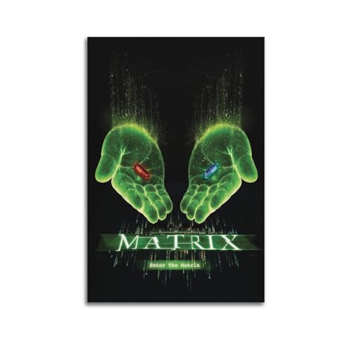 XZCEWSS Póster decorativo de la película The Matrix, lienzo para pared e impresión artística moderna para decoración de dormitorio familiar, 20 x 30 cm