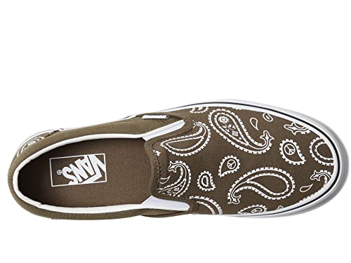 Vans Vans Classic Slip-On™ (Peace Paisley) Grape Leaf/True White Men's 13, Women's 14.5 Medium