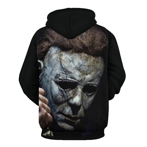 ZHANGXM Men's Pullover Sweatershirt Halloween Michael Myers Autumn Soft Loose Hip-Hop for Men Long-Sleeved Sweater2