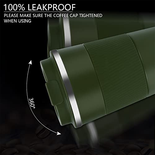Image of Tlater Thermal Mug, 380 ml Thermal Coffee Mug with Leak-Proof Lids - Thermal Travel Mug - Stainless Steel Double Walled Vacuum Coffee Cups for Hot and Cold Drinks, Coffee and Tea