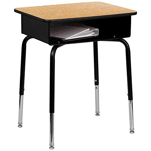 Flash Furniture Student Desk with Open Front Metal Book Box