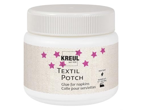 Kreul 90981 - Javana Textil Potch, 150 ML de Liquide Transparent Ă Base d'eau, pour la Technique de la Serviette sur Les Textiles comme Les Housses de Coussin, Les nappes, Les Sacs en Coton, etc.