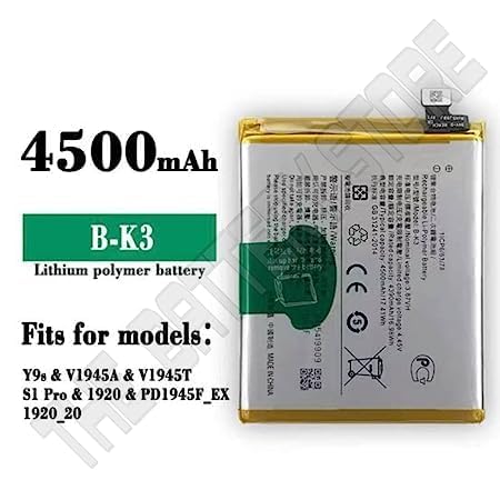 Image of Original B-K3 Battery for Vivo S1 for Y9s /V1945A /V1945T /1920 /PD1945F /EX 1920 20 for /Y9S, S1 Pro, 1920, Y9S Battery with 6 Month Warranty***(J0064)