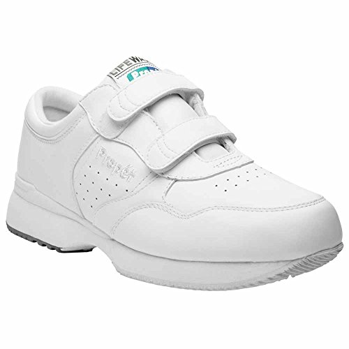 Image of Propet Mens LifeWalker Strap Slip On Walking Walking Sneakers Shoes - Off White