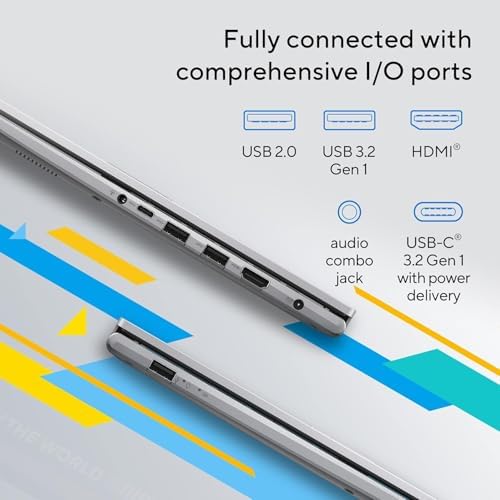 ASUS Vivobook 14 12th Gen,Intel Core i3-1215U,Fingerprint Sensor(Intel UHD iGPU/8GB RAM/512GB SSD/FHD/14/60Hz/Chiclet Keyboard/42WHrs/Windows 11/Office 2021/Quiet Blue/1.40 kg) X1404ZA-NK321WS