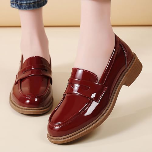 Image of Loafers for Women Black Penny Loafer Business Casual Shoes Women's Loafers & Slip-Ons Ladies Flats Comfortable Dressy