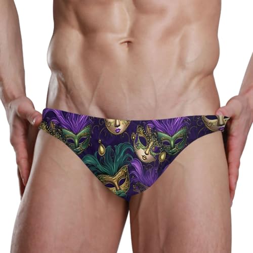 Mens Mardi Gras Fleur De Lis Bikini Swimsuit Swimwear Swim Briefs for Men 213433232