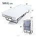 Lucid Rollaway Folding Guest Bed with 4 Inch Memory Foam Mattress- Rolling Twin XL- Easy Storage-Cot Size Bed