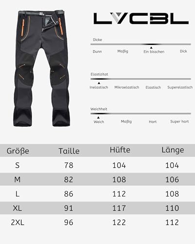LVCBL Herren Wanderhose Wasserdicht Winddicht Outdoor Hosen für Herren Armee grün M