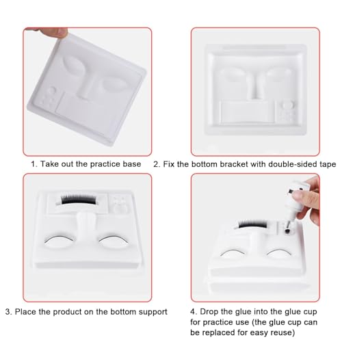 Nutriess Lash Mannequin Head for Eyelash Extensions & Makeup Practice - Soft-Touch Design for Professional Lash Training 10PCS - Image 2