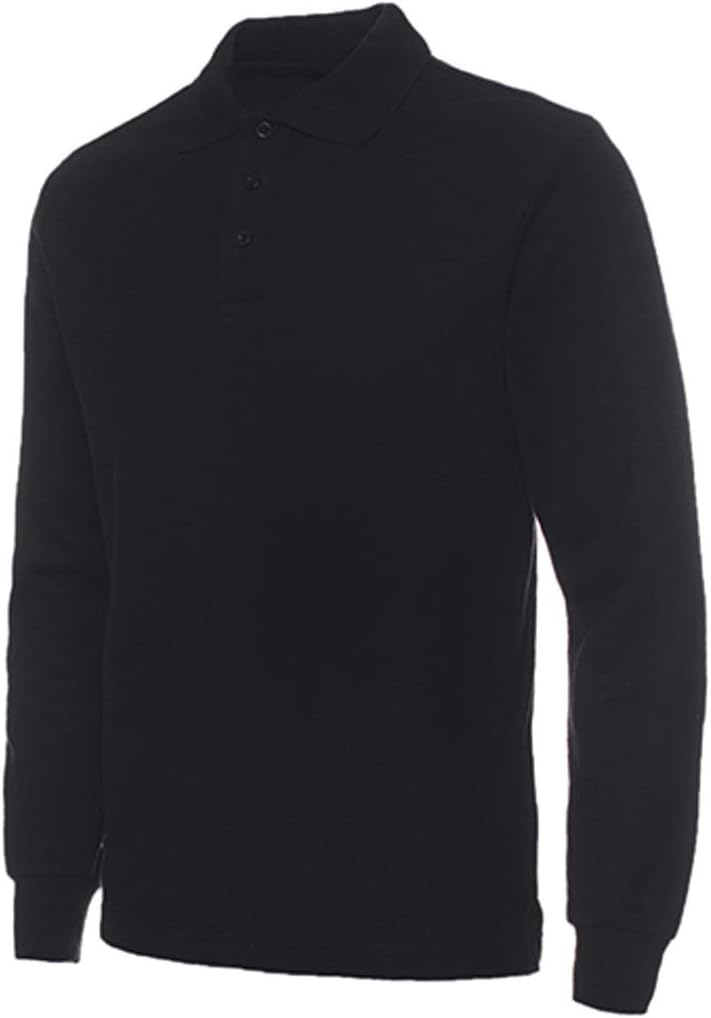 Miqieer Men's Long Sleeve Polo Shirts Regular-Fit Cotton Golf Polo Shirts - Image 2