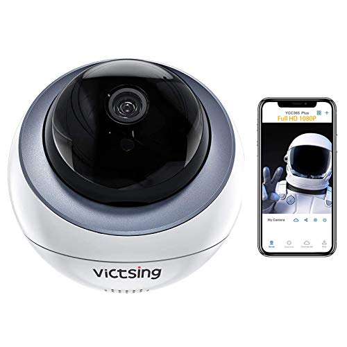 VicTsing Camara WiFi Interior, Soporta 4 Camaras Conectadas& Comparte Entre Varios Dispositivos, 1080P para PC/iOS/Android, Detección de Movimiento, Visión Nocturnal, Camara IP WiFi