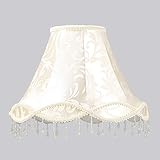 ♥ Características: Esta pantalla es adecuada para lámparas de mesa y lámparas de pie. Fabricado en material de tela, textura de seda, proceso de impresión. Encaje, decoración colgante, hermoso ambiente. Mesón de hierro de doble capa, instalado de forma segura. Crea un ambiente elegante y confortable.