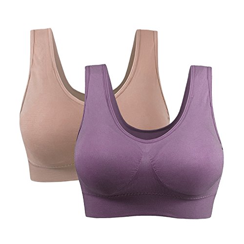 WhiFan Mujeres 2/3 Piezas Sujetador Deportivo Sin Costuras Yoga Top con Almohadillas Extraíbles Ultimate Corriendo Gimnasio Ropa
