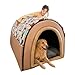 MUSM 2025 Four-Seasons Dog House - Winter Warm Kennel with Removable Roof, & Insulated Outdoor Shelter for Golden Retrievers and Dogs(C-Plaid Green,75x50x50cm)