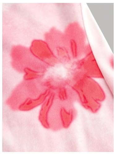 WDIRARA Girl's Floral Cami Dress Spaghetti Strap Criss Cross Backless Short Dress4