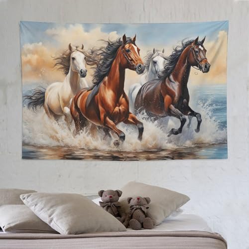 Tapisserie murale 150x230cm motif cheval habillez facilement un grand mur vide