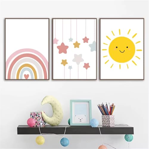 Cuadros de dibujos animados para decorar paredes vacías en habitaciones y salas