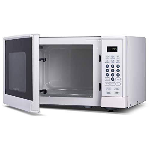 Commercial Chef Chm990W 900 Watt Counter Top Microwave Oven, 0.9 Cubic Feet, White Cabinet #TOP4