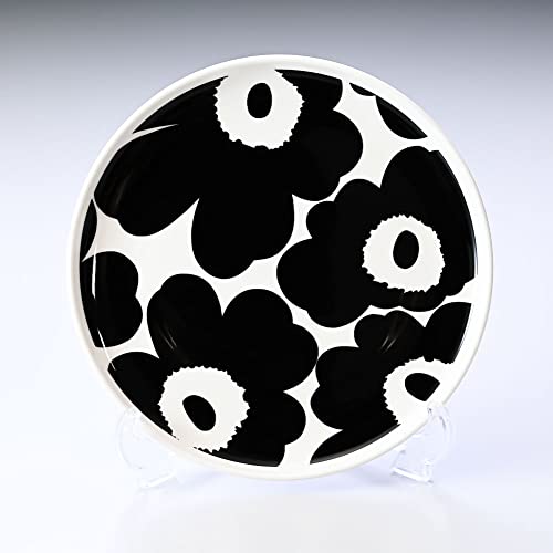 Marimekko - Oiva Unikko Kitchen Dish Set, Includes Plates & Mugs (Black Poppy) #TOP3