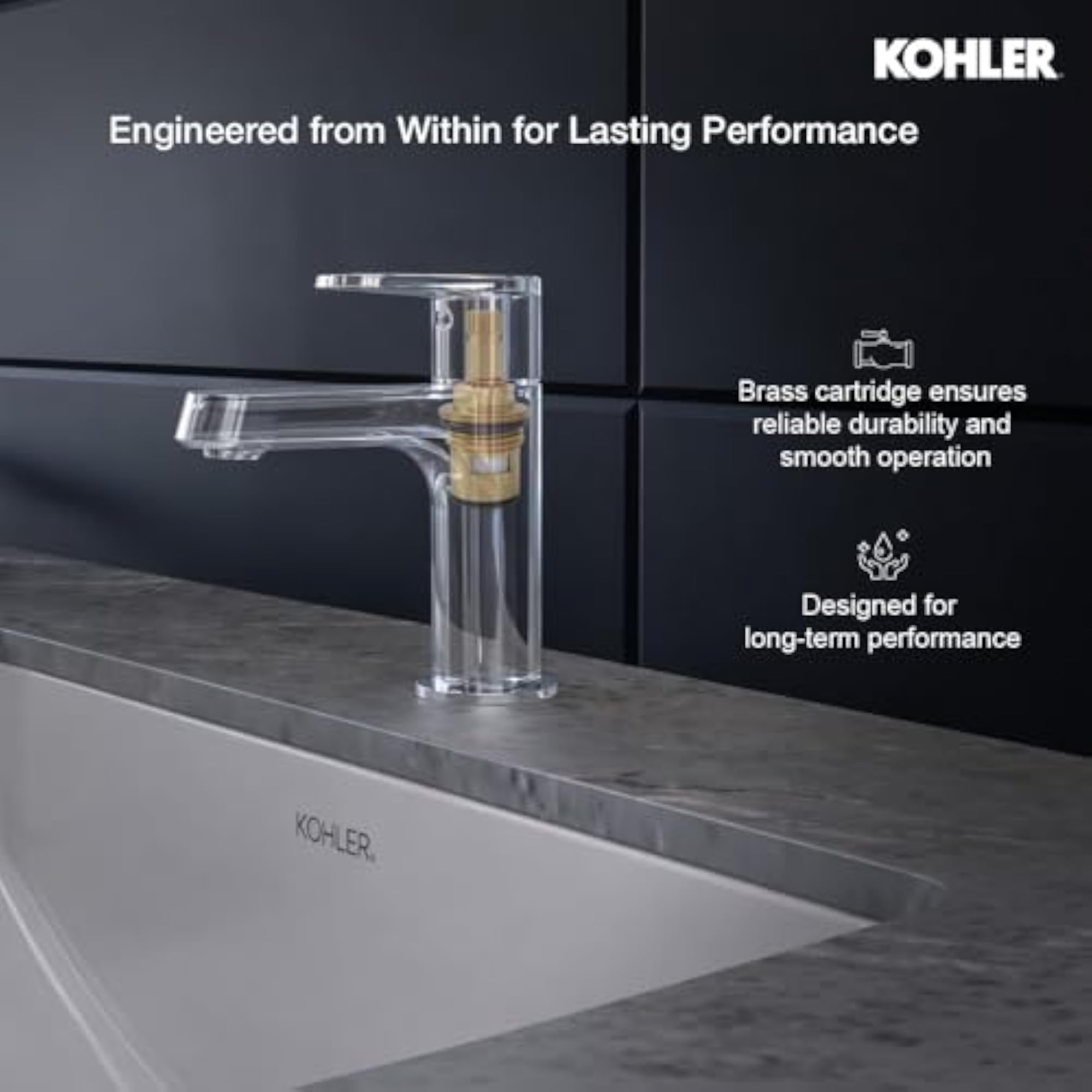 Silver Beam Pillar Wash Basin Tap with Chrome Finish