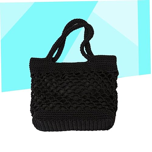 Paquet de plage en coton tissé main noir de qualité supérieure avec finitions zippées - 7