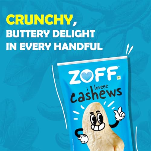 Image of ZOFF Cashews - Premium W320 Whole Cashew Nuts for Snacking, Cooking & Baking - Naturally Nutritious & Delicious - 250g (Pack of 2)