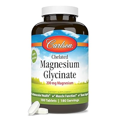 Carlson Chelated Magnesium 200mg, 180 Tablets