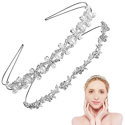 Diadema para boda con estrás, diadema para novia con forma de hojas de flores, diadema de cristal, diadema para boda, fiesta, día de San Valentín, cumpleaños Cover