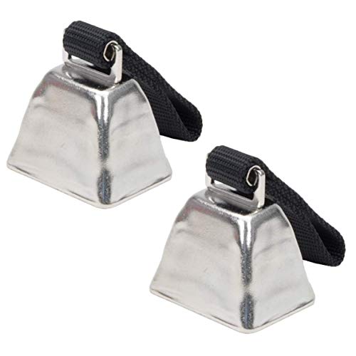 (2 Pack) Coastal Pet - Large Nickel Cow Bell With Nylon Strap - Perfect For Dog Training