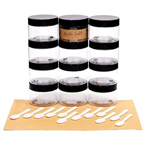 Clear Jars with Labels, Spatulas, Lids, 4 Oz Storage Containers for Slime, Crafts, Cosmetics (25 Pieces) Clear Jars with Labels, Spatulas, Lids, 4 Oz Storage Containers for Slime, Crafts, Cosmetics (25 Pieces)